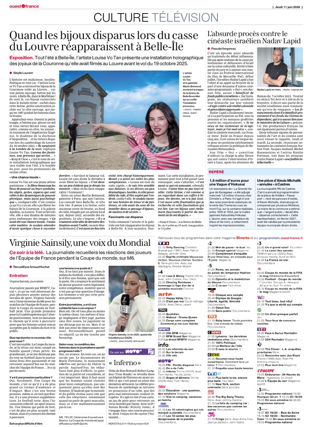 Ouest France coverage of Louise Vo Tan